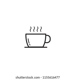 A cup of hot coffee.