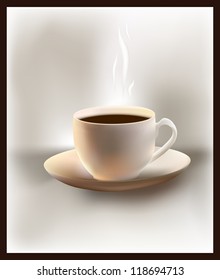 A Cup of hot coffee