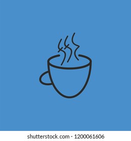 A cup of hot coffee