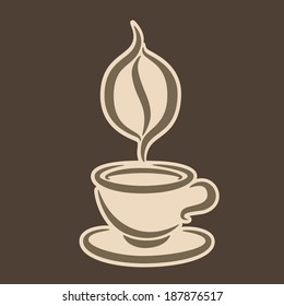 Cup of hot coffee