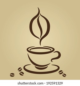 Cup of hot coffee