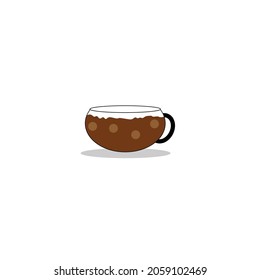 una taza de café caliente