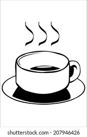 Cup of hot coffee