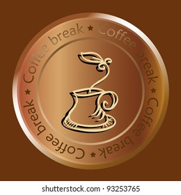 A cup of hot coffee