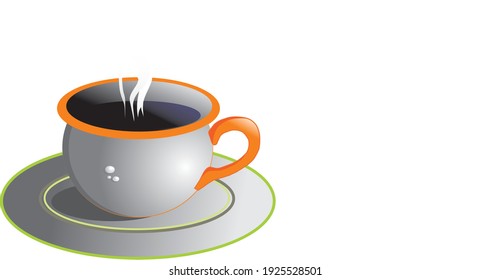 Una taza de café caliente, puede usar el logotipo de café o el logotipo de café