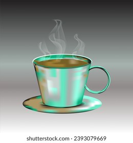 A Cup of Hot Coffee or Espresso Illustration