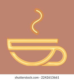 cup of hot coffee forming the letters s and i