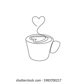 Cup of hot coffee with froth