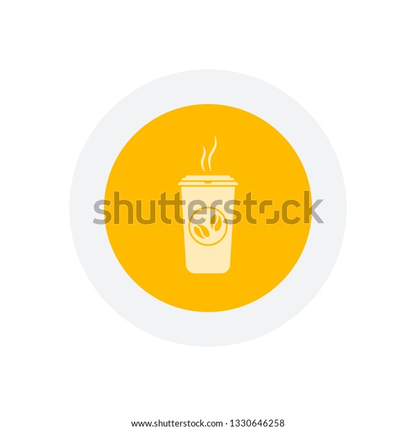 Download Cup Hot Coffee Icon Icon Colored Stock Vector Royalty Free 1330646258