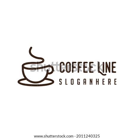 A cup of hot coffee. icon for café logo Vector illustration
