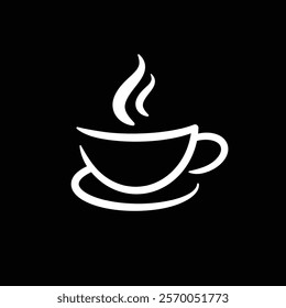 cup of hot coffee icon silhouette