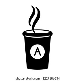 Cup hot coffee icon. Simple illustration of cup hot coffee vector icon for web design isolated on white background