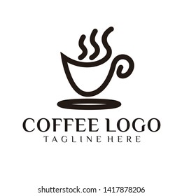 A Cup of Hot Coffee logo design