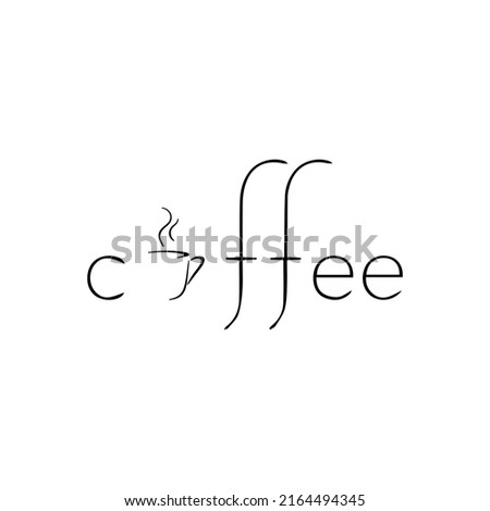 A cup of hot coffee. Logo icon. Vector illustration