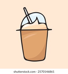 a cup of hot coffee in the morning. It's coffee time. a cup of hot drink and coffee beans. vector. the cafeteria icon. colored glasses with coffee to take away. an invigorating drink.
