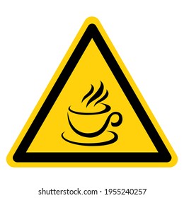 Taza De Símbolo De Café Caliente,Ilustración Vector, Aislar En Etiqueta De Fondo Blanco. EPS10