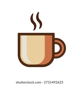 cup of hot coffee vector 