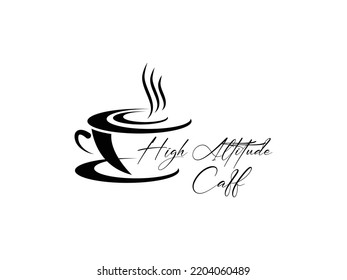 Taza de café caliente Icono Vector. Símbolo del logotipo del café.eps