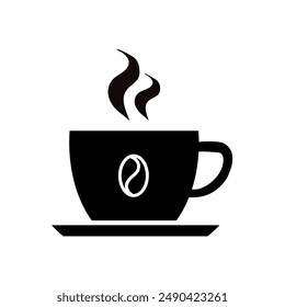 taza de café caliente - icono de Vector