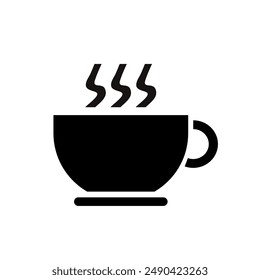 cup of hot coffee - vector icon