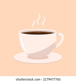 cup of hot coffee vector illustration