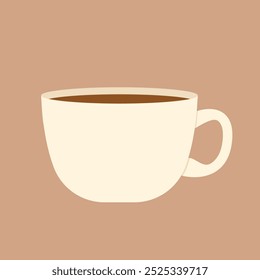 Taza de café caliente- Ilustración vectorial