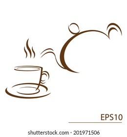 Cup of hot drink (coffee, tea etc)