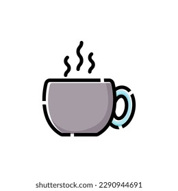 cup of hot drink icon, drink symbol illustration.