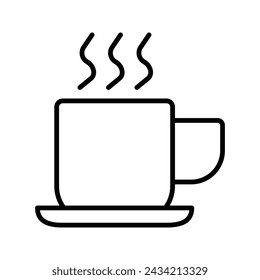 Eine Tasse Heißgetränk-Ikone Vektor