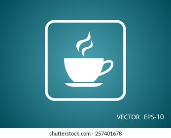 Icono de copa caliente, ilustración vectorial