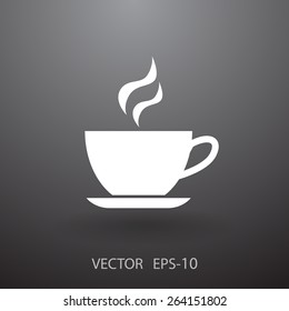  Cup of hot drink icon, vector illustration