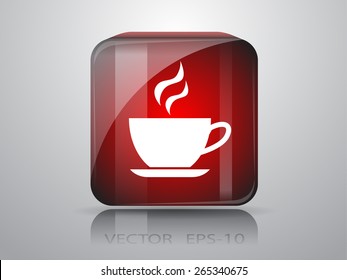 Icono de copa caliente, ilustración vectorial