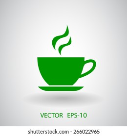 Cup of hot drink icon, Vektorgrafik