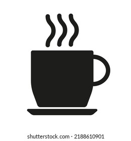 Cup with hot drink line icon. Steam, tea, coffee, cafe, break, time, have a rest, green, black, brew, tasty, coffee house, caffeine, breakfast, morning. Beverage concept. Vector line icon for Business