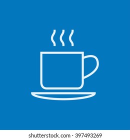 Cup of hot drink line icon.