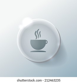 Cup of hot drink sign. Coffee symbol icon