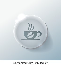 Cup of hot drink sign. Coffee symbol icon