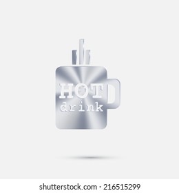 Cup of hot drink sign. Coffee symbol icon