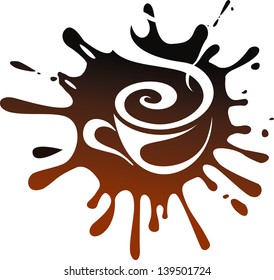 Cup of hot drink. Vector illustration