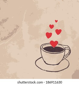 Cup with a hot drink. vector illustration