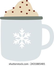 Cup With Hot Drink Vector Illustration