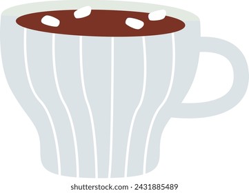 Cup With Hot Drink Vector Illustration