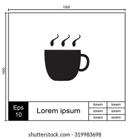 Cup of hot drink web icon. vector design
