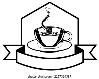 Cup with hot and fragrant coffee icon vector illustration