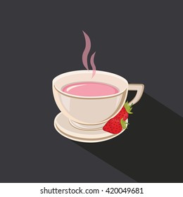 Cup of Hot Strawberry milk
