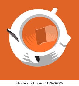 a cup of hot tea
