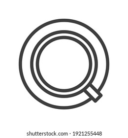 Taza de té caliente, café. Icono de comida simple con estilo de línea de moda aislado en fondo blanco para aplicaciones web y concepto móvil. Ilustración vectorial. EPS10