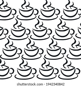 Tasse heißen Tee, Kaffee oder Kakaoschwarz