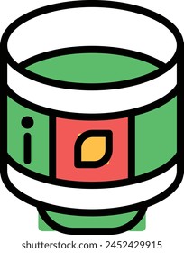Taza de té caliente en el concepto de comida asiática