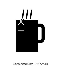 Cup with hot tea  icon .